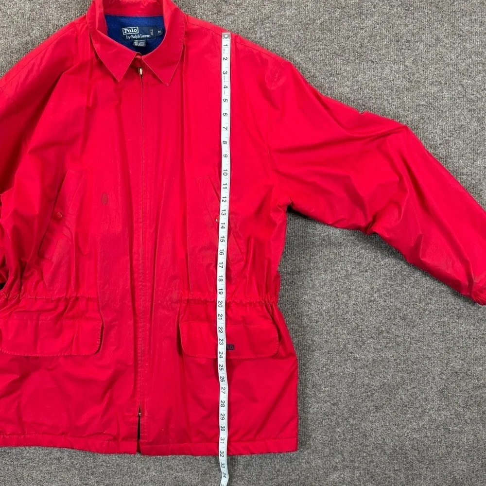 Vintage Polo Ralph Lauren Red Parka Jacket Mens M Fleece Lined Outdoor Retro 90s
